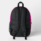 Farbiges Herzmuster Bedruckter Rucksack (Rückseite)