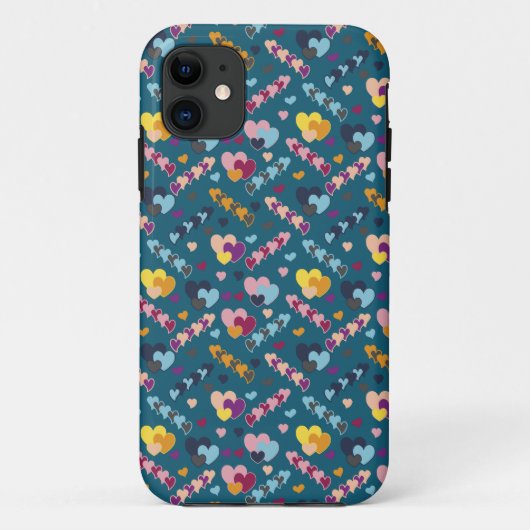 Farbiges Herzmuster Case-Mate iPhone Hülle (Rückseite)