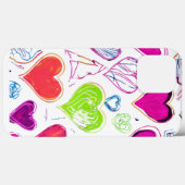 Farbiges Herzmuster Case-Mate iPhone Hülle (Rückseite (Horizontal))
