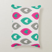 Farbiges Herzmuster Dekokissen (Rückseite(Vertikal))