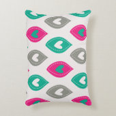 Farbiges Herzmuster Dekokissen (Vorderseite(Vertikal))