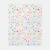 Farbiges Herzmuster Fleecedecke (Vorderseite)