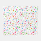 Farbiges Herzmuster Fleecedecke (Vorderseite (Horizontal))