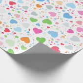 Farbiges Herzmuster Geschenkpapier (Ecke)