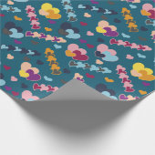 Farbiges Herzmuster Geschenkpapier (Ecke)