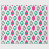 Farbiges Herzmuster Geschenkpapier (Flach)