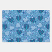 Farbiges Herzmuster Geschenkpapier Set (Vorderseite 3)