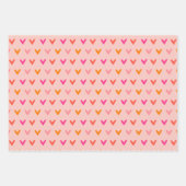 Farbiges Herzmuster Geschenkpapier Set (Vorderseite 2)