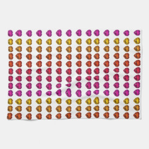 Farbiges Herzmuster Geschirrtuch