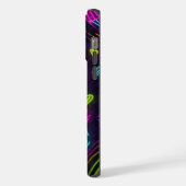 Farbiges Herzmuster iPhone Hülle (Linke Seite)