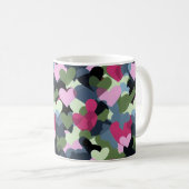 Farbiges Herzmuster Kaffeetasse (VorderseiteRechts)