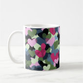 Farbiges Herzmuster Kaffeetasse (Links)
