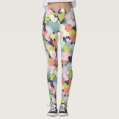 Farbiges Herzmuster Leggings (Vorderseite)