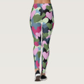 Farbiges Herzmuster Leggings (Rückseite)