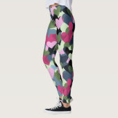 Farbiges Herzmuster Leggings (Links)