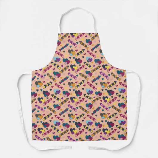 Farbiges Herzmuster Schürze (Vorderseite)