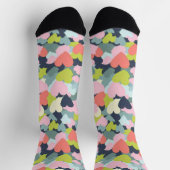 Farbiges Herzmuster Socken (Oben)