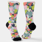 Farbiges Herzmuster Socken (Gewinkelt)