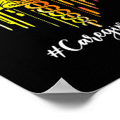 Farbiges Herznährsymbol Caduceus Caregiver Poster (Ecke)