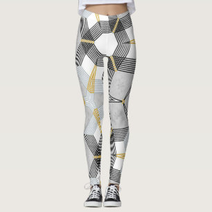 Farbiges Hexagon-Quadrat: geometrisches Kaleidosko Leggings