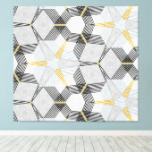 Farbiges Hexagon-Quadrat: geometrisches Kaleidosko Leinwanddruck (Insitu (Holzboden))