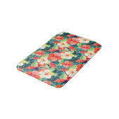 Farbiges Hibiskus Badematte (Schrägansicht)