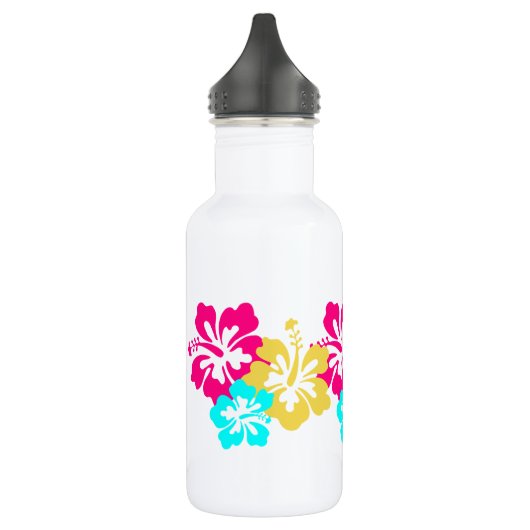 Farbiges Hibiskus-Design Trinkflasche (Links)