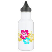 Farbiges Hibiskus-Design Trinkflasche (Rechts)