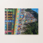 Farbiges Hindutempel Malaysia Travel Foto Puzzle (Horizontal)