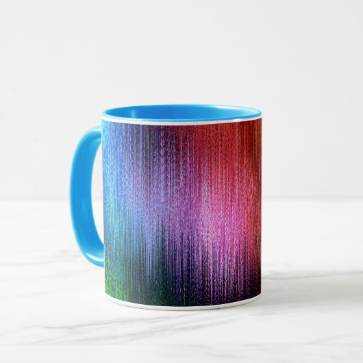 Farbiges Hintergrundmuster Tasse (Vorderseite Links)