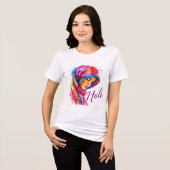 Farbiges Holi-Frauen-T-Shirt Tri-Blend Shirt (Vorderseite voll)