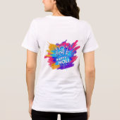 Farbiges Holi-Frauen-T-Shirt Tri-Blend Shirt (Rückseite)