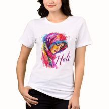 Farbiges Holi-Frauen-T-Shirt