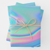 Farbiges holografisches Wrapping Paper Geschenkpapier Set (Beispiel)