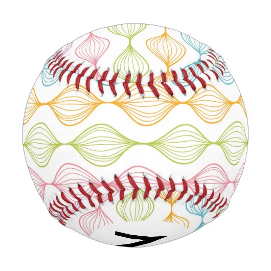 Farbiges horizontales Ogemuster Baseball (Rückseite)