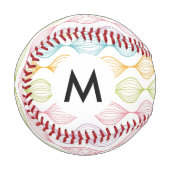 Farbiges horizontales Ogemuster Baseball (Vorderseite Links)