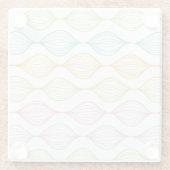 Farbiges horizontales Ogemuster Glasuntersetzer (Rückseite)