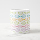Farbiges horizontales Ogemuster Jumbo-Tasse (Vorderseite)