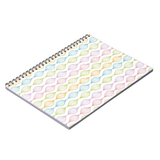 Farbiges horizontales Ogemuster Notizblock (Linke Seite)