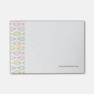 Farbiges horizontales Ogemuster Post-it Klebezettel