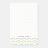 Farbiges horizontales Ogemuster Post-it Klebezettel (Vorderseite)