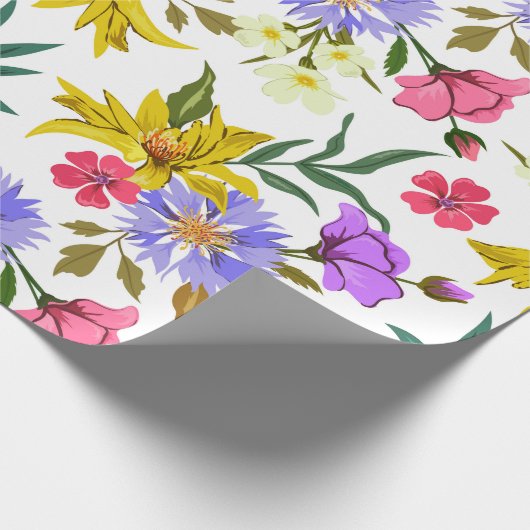 Farbiges hübsches Blume-Musterpapier Geschenkpapier (Ecke)