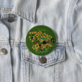 Farbiges Hübsches Feld von Blume + Individuelle Na Button (Beispiel)