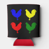Farbiges Huhn Dosenkühler (Rückseite)