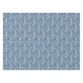 Farbiges Hühnermuster Denim Blue Tischdecke (Vorderseite (Horizontal))