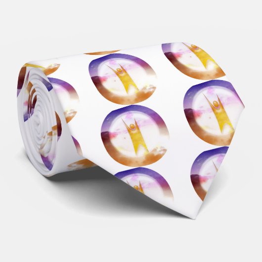 Farbiges Humanitätssymbol Krawatte (Gerollt)