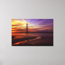 Farbiges Humber Bridge Sunset Foto