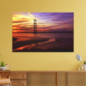 Farbiges Humber Bridge Sunset Foto Leinwanddruck (Insitu (Wohnzimmer))