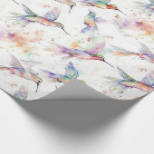 Farbiges Hummingbird Wrapping Paper Geschenkpapier (Ecke)