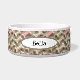 Farbiges Hundebandsmuster Napf